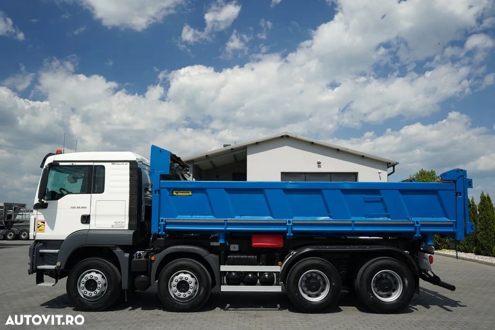 MAN TGS 35.360 / 8x4 / BASCULĂ DUBLĂ / HYDROBORTA / BORDMATIK / EURO 5 - 12