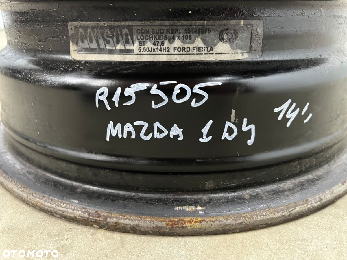 Felgi stalowe Mazda 2 I DY Ford KA Fiesta MK6 Focus MK1 Fusion 14 cali 5,5jx14 ET47,5 4x108 - 9