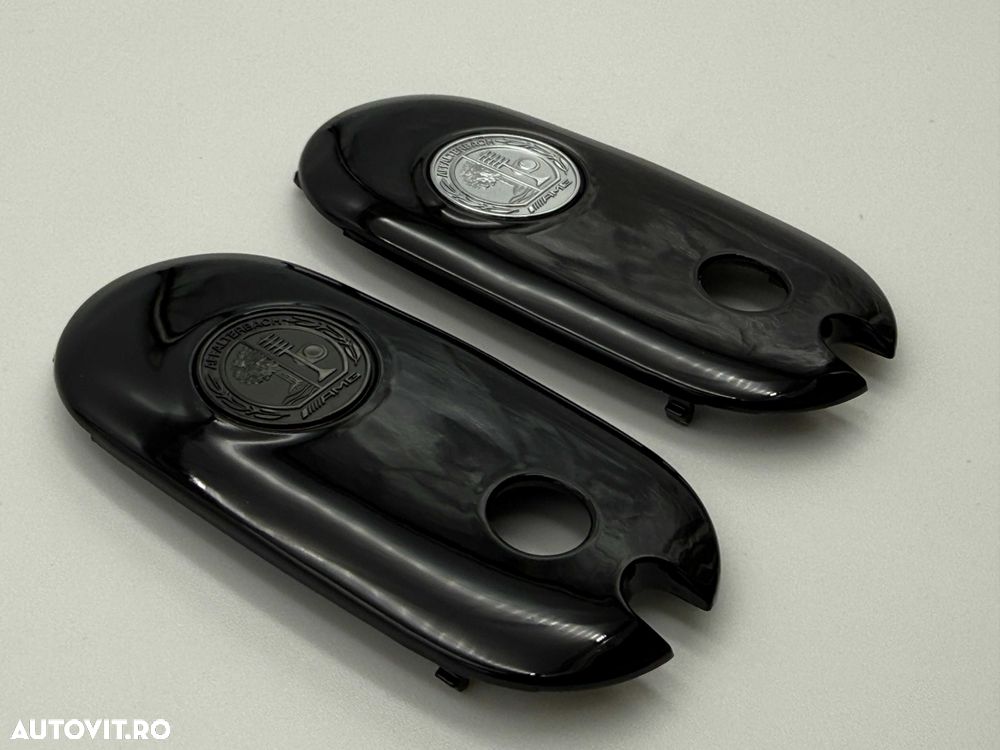 Capac Cheie Compatibil Mercedes Model nou AMG Affalterbach crom/negru - 3