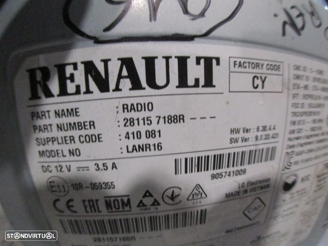 Radios 281157188R RENAULT MEGANE 4 2019 1.5DCI 115CV 5P BRANCO ORIGINAL LANR16 - 5