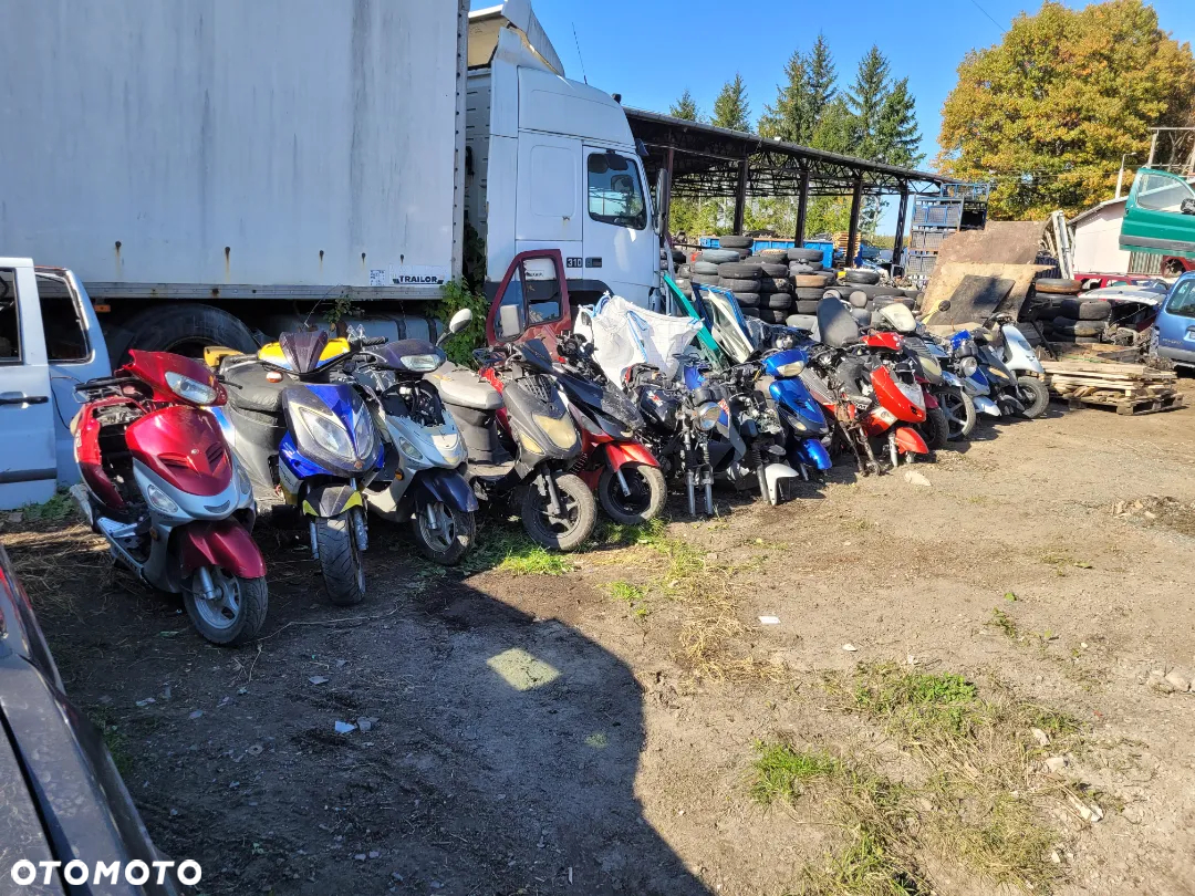 Romet Piaggo Zipp Yamaha Coliber Bezer 2t 4t lampa kierunki felga felgi opona siedzenie licznik osłona chlapacz stacyjka gaźnik silnik kierownica amortyzator lagi klamka hamulec plastiki karter blok tarcza zacisk odblask zbiornik - 2