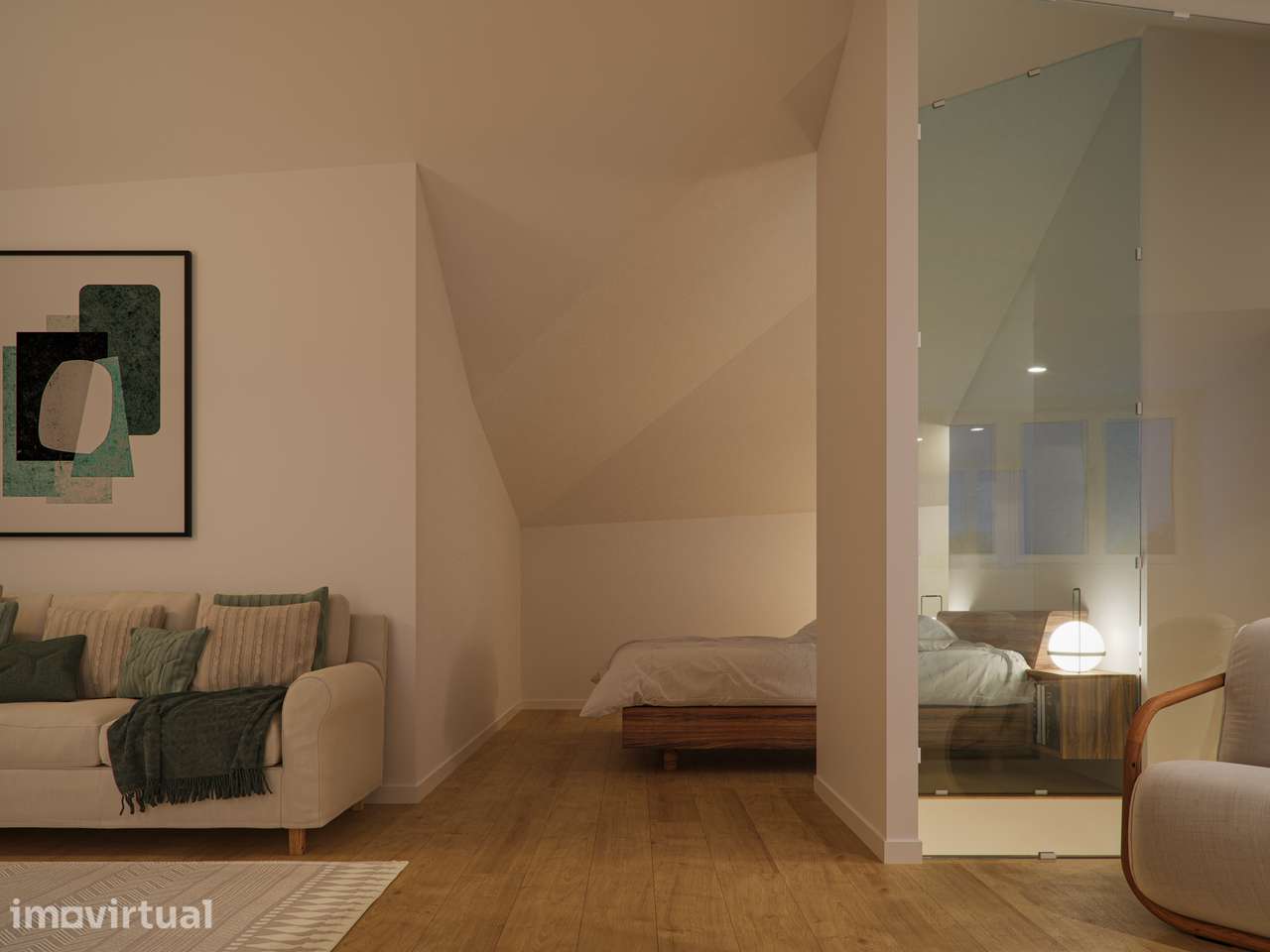 Penthouse T3 Duplex na Graça com Vista sobre o Tejo e 2 lugares de est - Grande imagem: 4/12