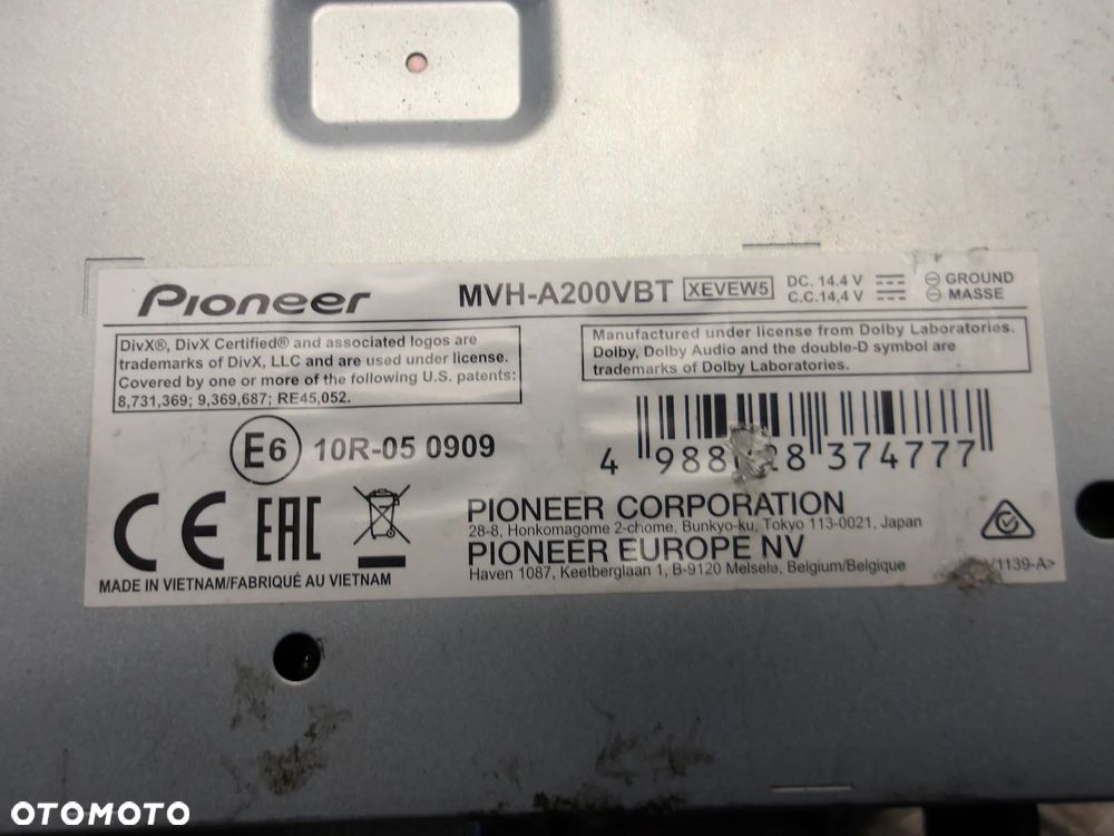 RADIO SAMOCHODOWE PIONEER RADIO 2 DIN MVH-AV290BT - 3