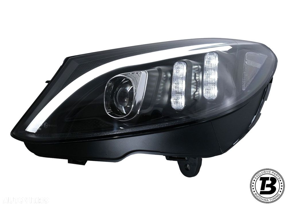 Faruri LED compatibile cu Mercedes C Class W205 Black Design - 2