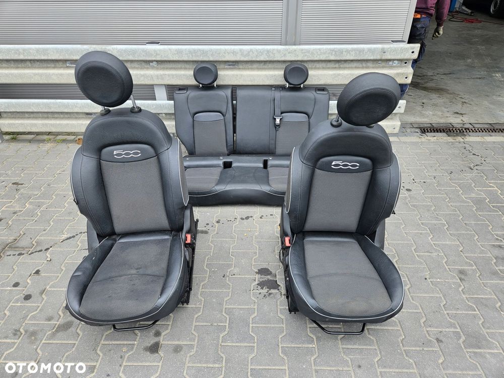 fotele wnętrze półskóra tapicerka fiat 500x - 1