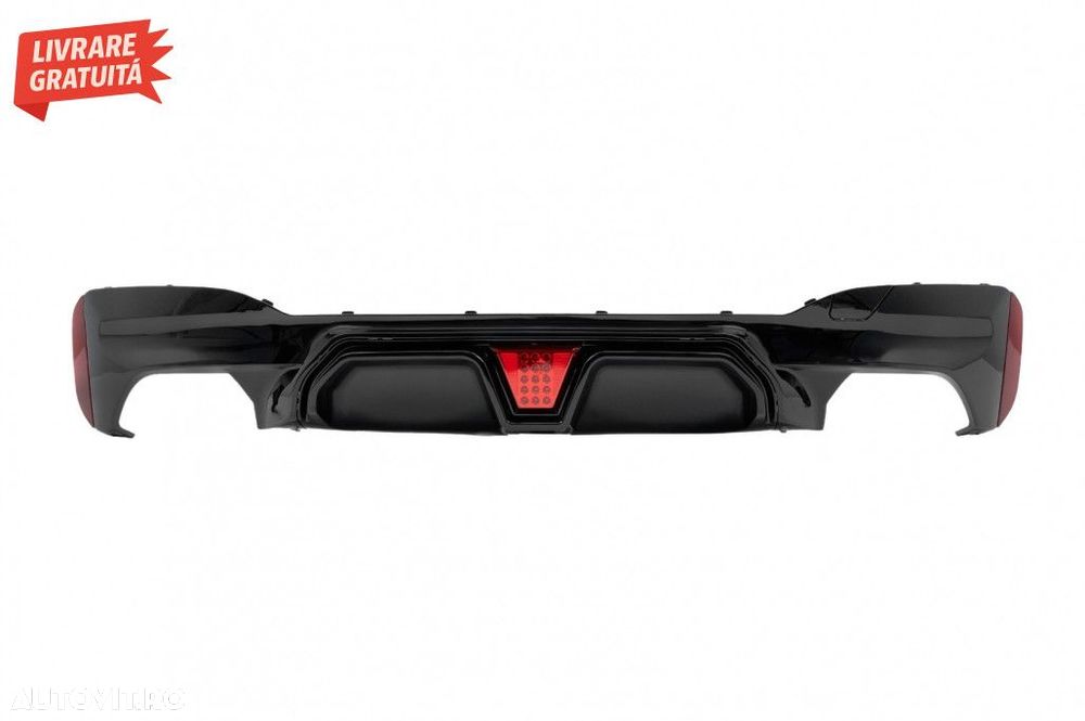 Difuzor Bara Spate cu LED BMW Seria 5 G30 G31 (2017-2024) M5 Design Ne - 2
