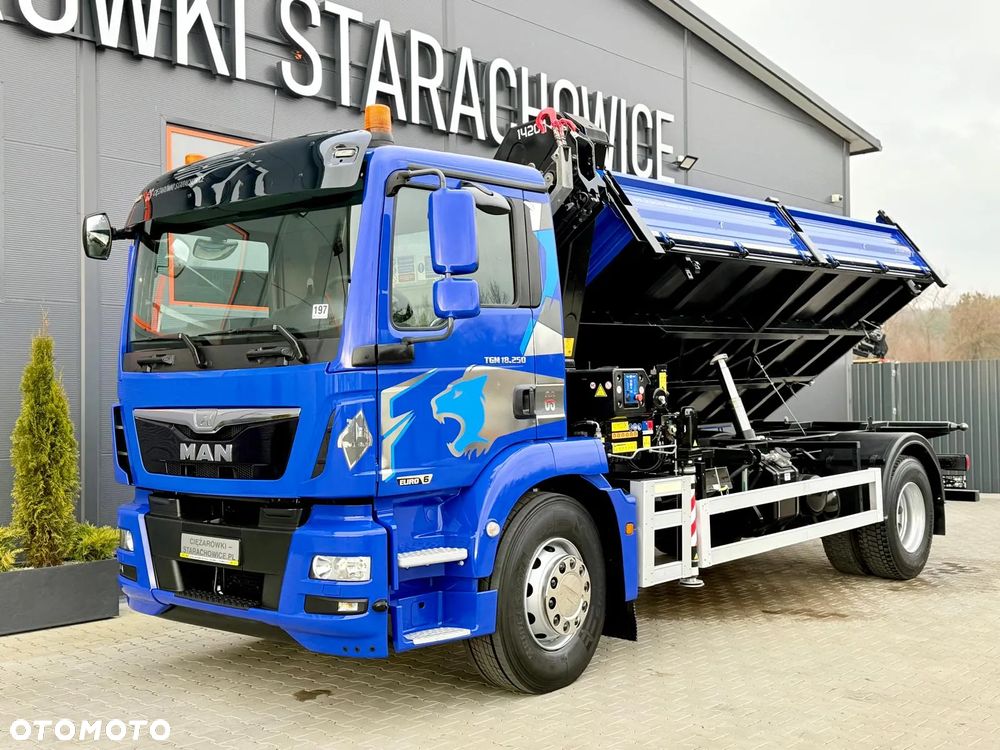 MAN MAN TGM TGL TGS 18.250 // E6 // wywrotka + HDS HMF z pilotem // 4x2 // budowlanka // kiper wywrot żuraw dzwig kran Crane - 16