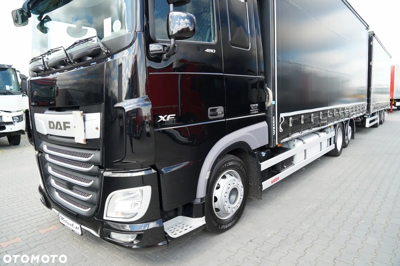 DAF XF 480 / KLIMATYZACJA POSTOJOWA /  ZESTAW TANDEM / 120 M3 / PRZEJAZDOWY / Wecon / 2019 / PO KONTRAKCIE SERWISOWYM - 9