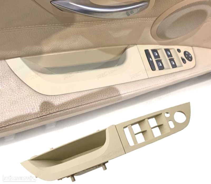 PUXADOR MOLDURA BOTOES DUPLOS DE PORTA BMW SERIE 3 E90 E91 05-12 BEGE - 1
