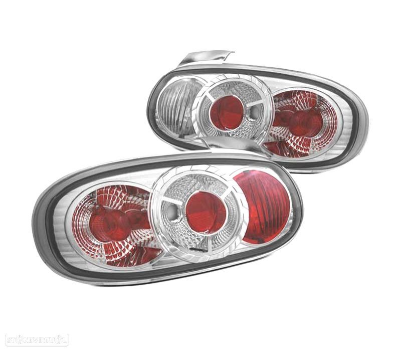 FAROLINS TRASEIROS MAZDA MX 5 98-05 CROMADO - 1