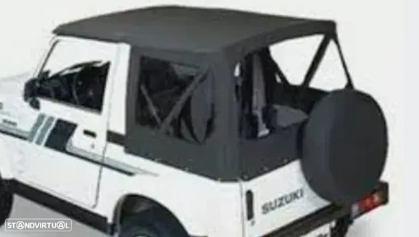 Capota de lona em branco e em preto para o Suzuki Samurai NOVA - 2