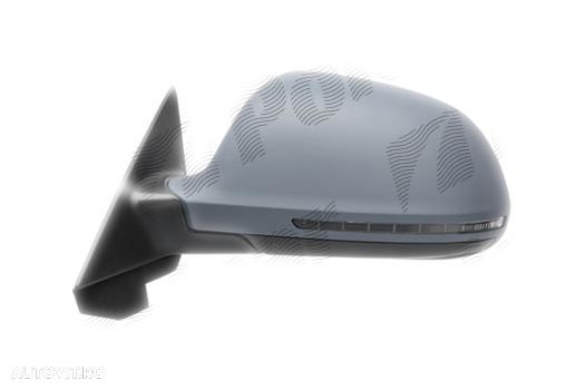 Oglinda exterioara Audi A3 (8p), 04.2008-2010 Model 3 Usi, stanga/dreapta, culoare sticla crom, sticla asferica, carcasa grunduita, cu incalzire, ajustare electrica, 8P1858531DB01C; 8P1858531DB; 8P1858531D - 1