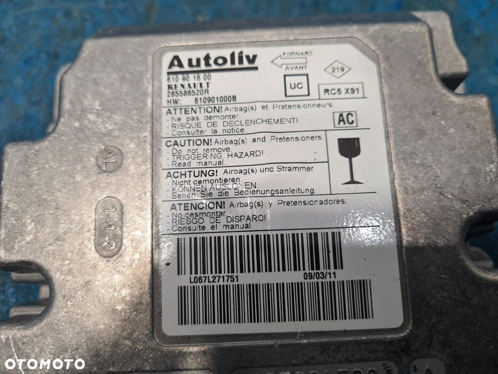 RENAULT LAGUNA III SENSOR AIRBAG 610901600 - 8