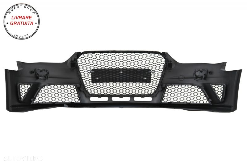Bara Fata cu Difuzor Bara Spate si Ornamente toba Audi A4 B8 Facelift Sedan Avant - livrare gratuita - 5