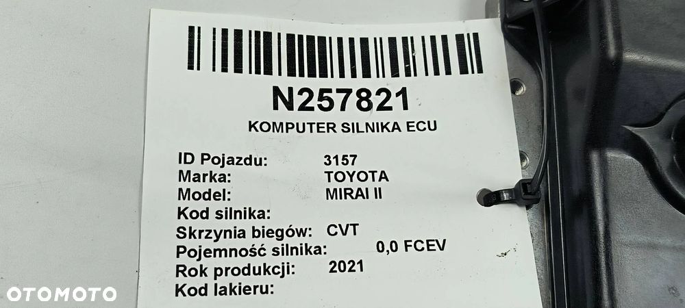 TOYOTA MIRAI II FCEV 2021 898A162030 Sterownik ECU silnika - 5