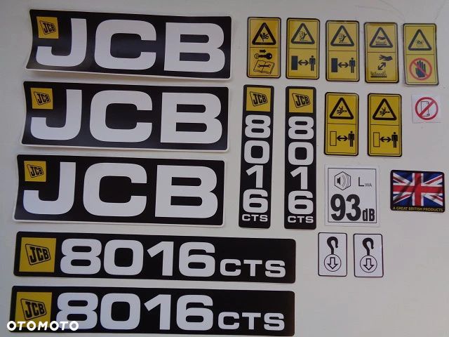 Komplet naklejek naklejka nalepka nalepki JCB 8016 - 2