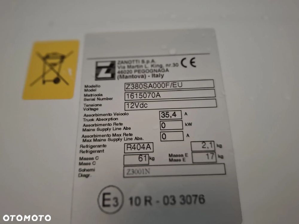 Iveco Iveco 72C17 3,0 170KM bez adblue euro 5 Zanotti Z380 6,1m 12 palet dł -20+20 ładowność 3460kg - 37