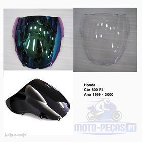 Viseira cbr 600 f4 ano 1999 até 2000 briseira honda frontal vidro bolha 600F - 1