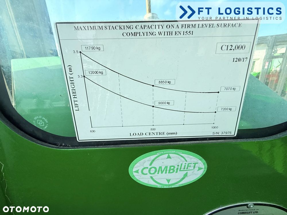 Combilift WÓZEK CZTEROKIERUNKOWY - WIELOKIERUNKOWY | COMBILIFT C12000 | DIESEL | DUPLEX 3600MM | JEDYNE 101 MOTOGODZIN! - JAK NOWY | PRZESUW WIDEŁ | WOLNY SKOK | NOWE OPONY | PO SERWISIE | STAN IDEALNY | Szeroka oferta wózków czterokierunkowych i bocznych, dopasowanych do różnorodnych potrzeb i zastosowań - 8