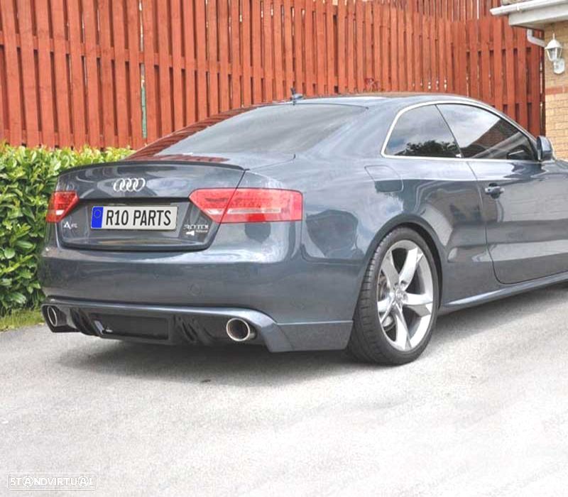 DIFUSOR TRASEIRO AUDI A5 COUPE CABRIO 07-11 LOOK RS5 - 4