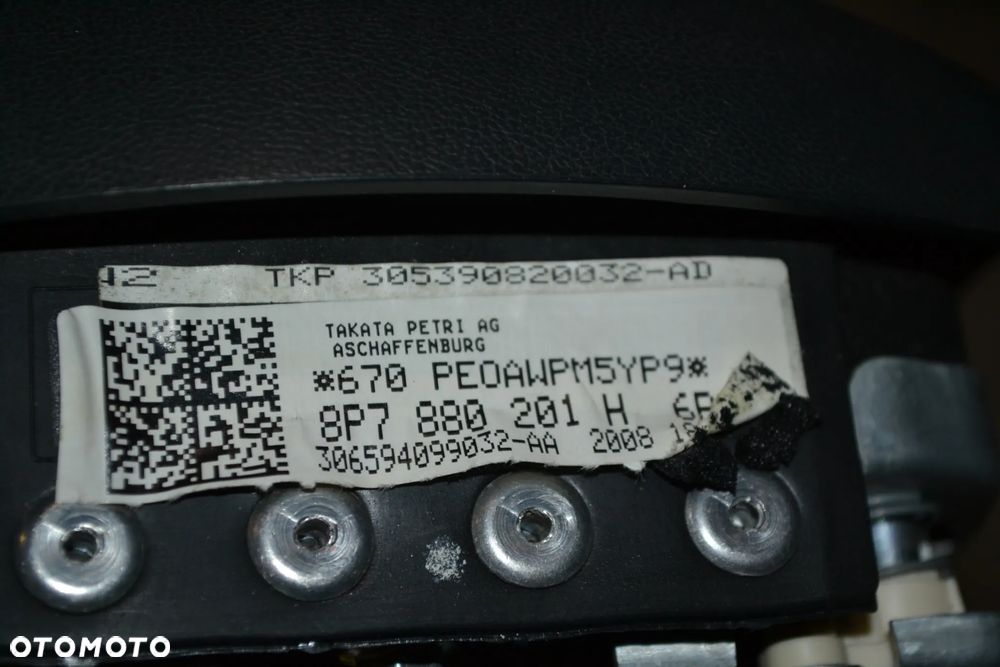 AUDI A3 8P LIFT CABRIO PODUSZKA POWIETRZNA AIRBAG W KIEROWNICĘ WIĄZKA KOMPLET 8P7880201H - 4