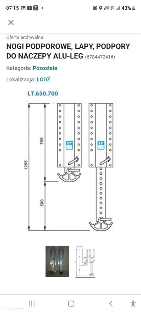PODPORY ALUMINIOWE - 1