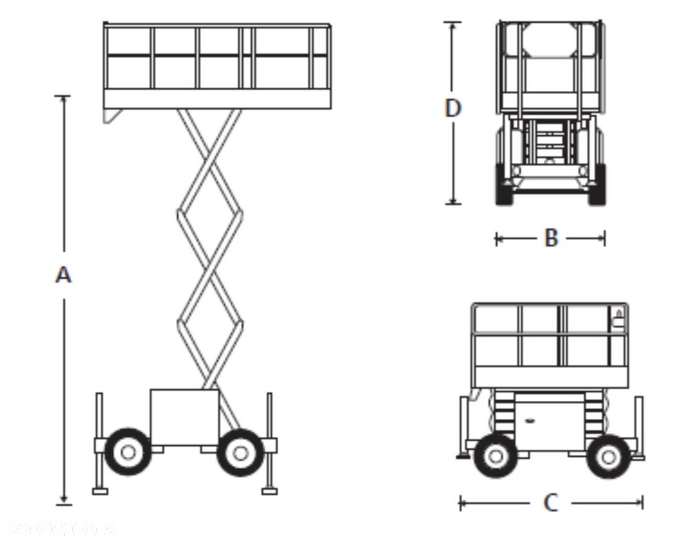 Snorkel S2255RT Podnośnik nożycowy Ruchome rusztowanie 4x4 Diesel 50 mth 420KG Platforma Genie Skyjack - 23