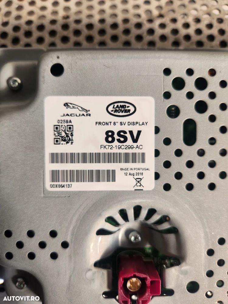 Display Navigatie 8" Land Rover Range Rover Evoque Discovery Sport Jaguar JX JE An 2012-2013-2014-2015-2016-2017-2018-2019 Cod FK72-19C299-AC Dezmembrez Range Rover Evoque Facelift An 2015-2016-2017-2018-2019 2.0 D Automat 4x4 Volan Stanga - Dezmembrari Arad - 7