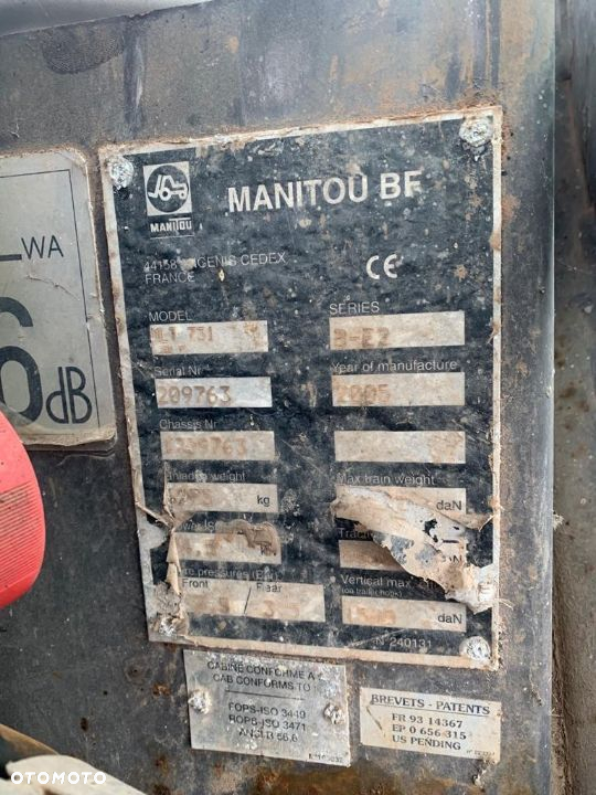 Manitou 731 - Maszt 7 m  ~ CZĘŚCI - 4