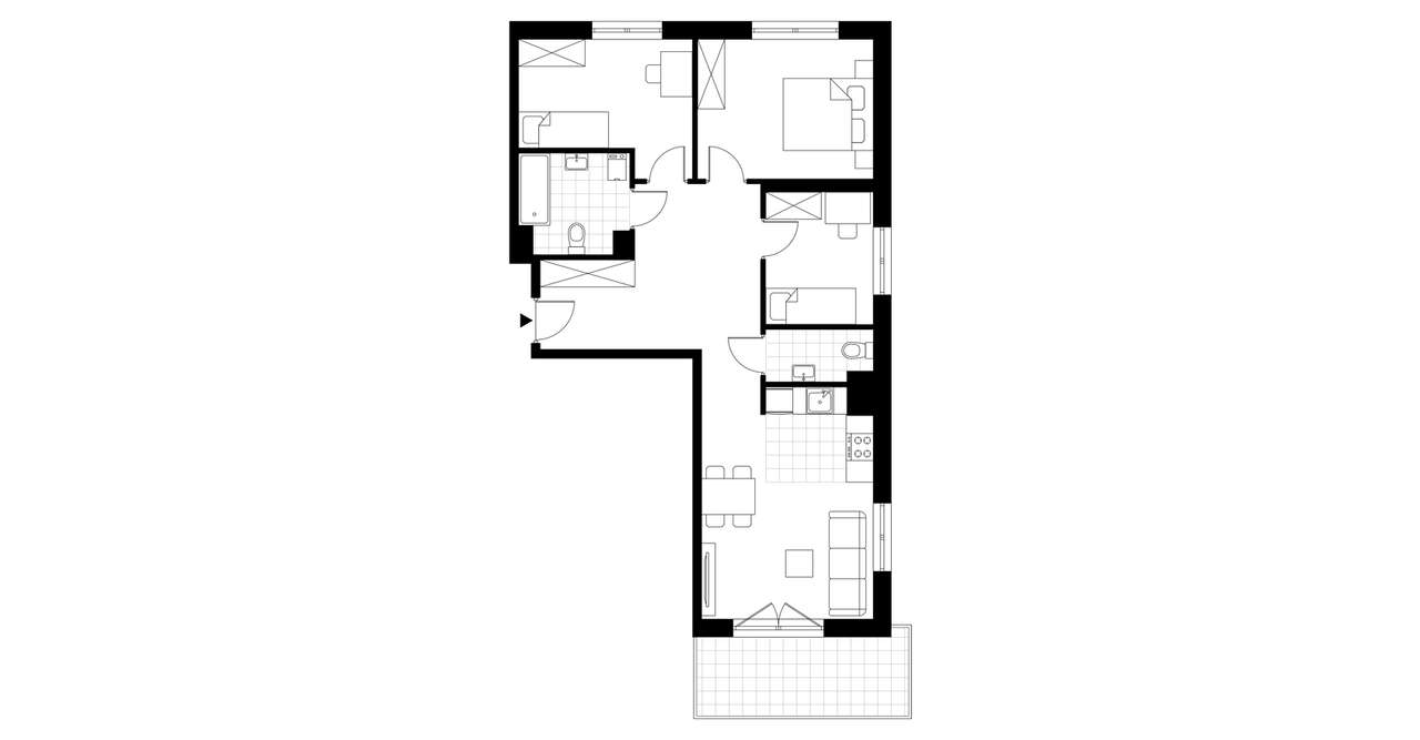 4-pokojowe mieszkanie 72m2 + balkon - Pełny obrazek: 3/13