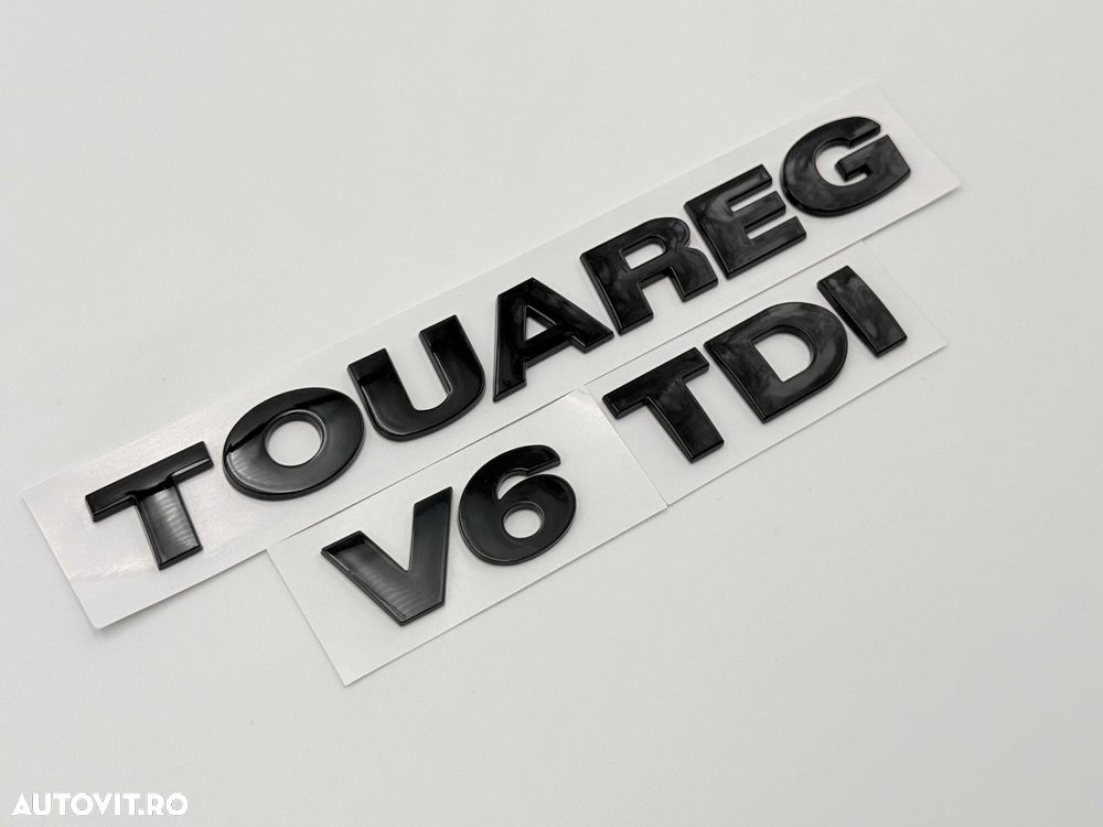Set Embleme VW TOUAREG V6 TDI negru - 3