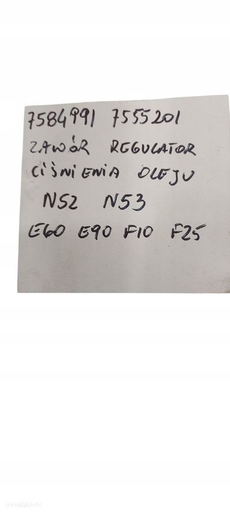 Bmw F10 E60 E90 Zawór Regulator Cisnienia Oleju N52 N53 7584991 - 4