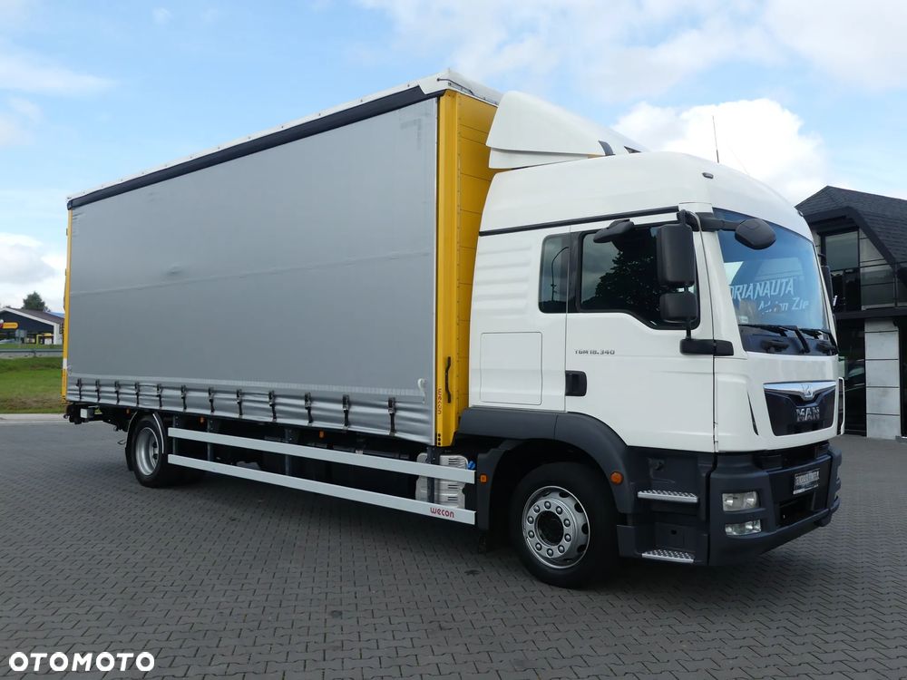 MAN TGM 18.340 / FIRANKA 7.70 + WINDA / ZSUWANY DACH / EURO 6 / - 10