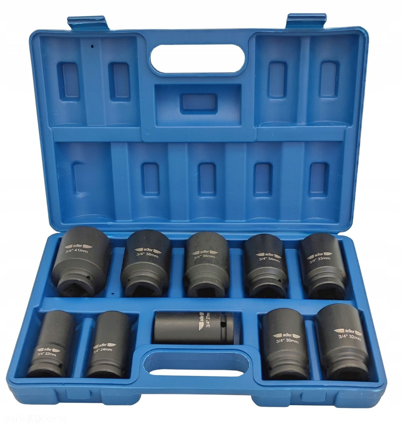 ADLER NASADKI UDAROWE DŁ 10SZT KLUCZ NASADOWE 3/4 22-41mm AD-1102 / 3510.91 - 2