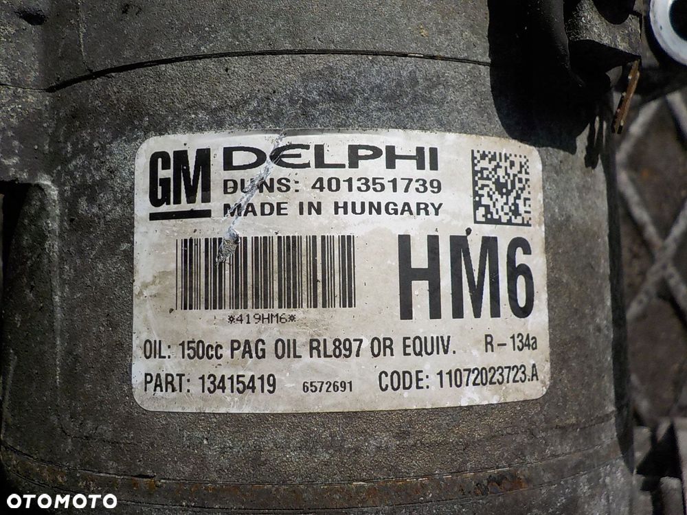 OPEL ASTRA H SPRĘŻARKA KLIMATYZACJI 13415419 HM6 - 2