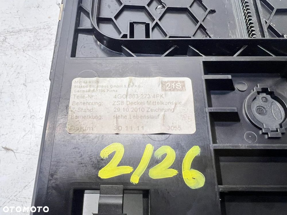 POPIELNICZKA PRZÓD AUDI A6 C7 4G0863273 4PK 2/26 SZCZOTKOWANE ALUMINIUM - 6