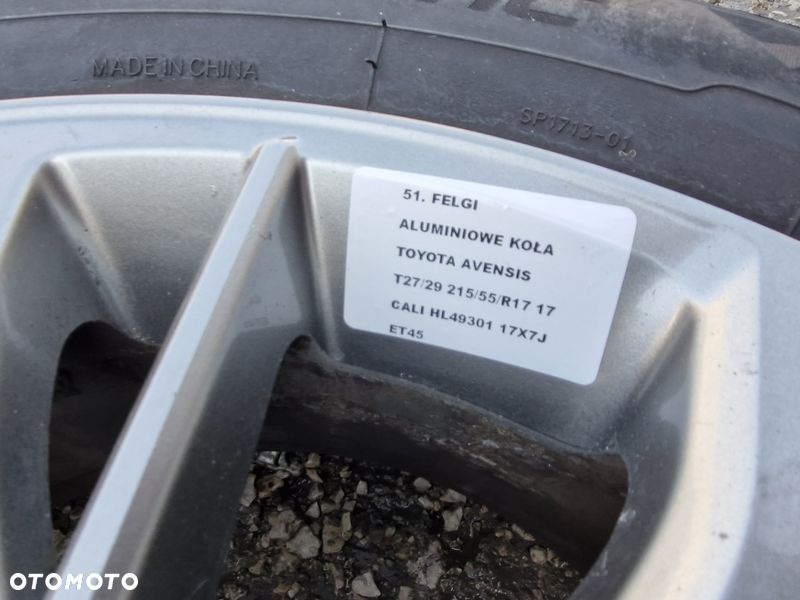 TOYOTA AVENSIS T27 LIFT T29 FELGI ALUMINIOWE 7J 17 CALI ET45 5X114,3 HL49301 - 8