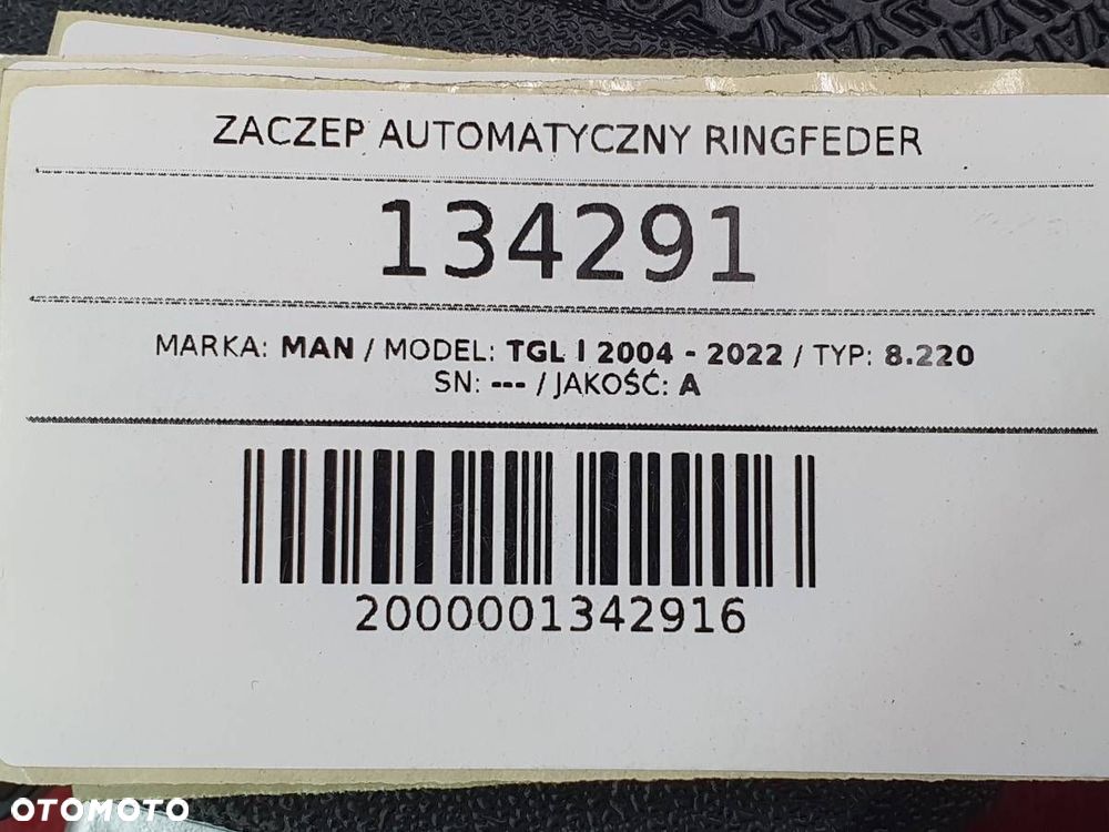 ZACZEP AUTOMATYCZNY RINGFEDER MAN TGL I 8.220 4040 G145 - 8