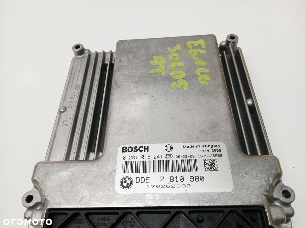 KOMPUTER STEROWNIK SILNIKA BMW E60 E61 306D5 OE 7810980 (0000298) - 4