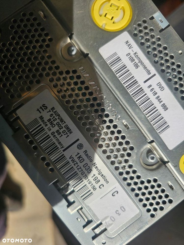 radio cd nawigacja 1k0035198c volkswagen passat b6 - 2