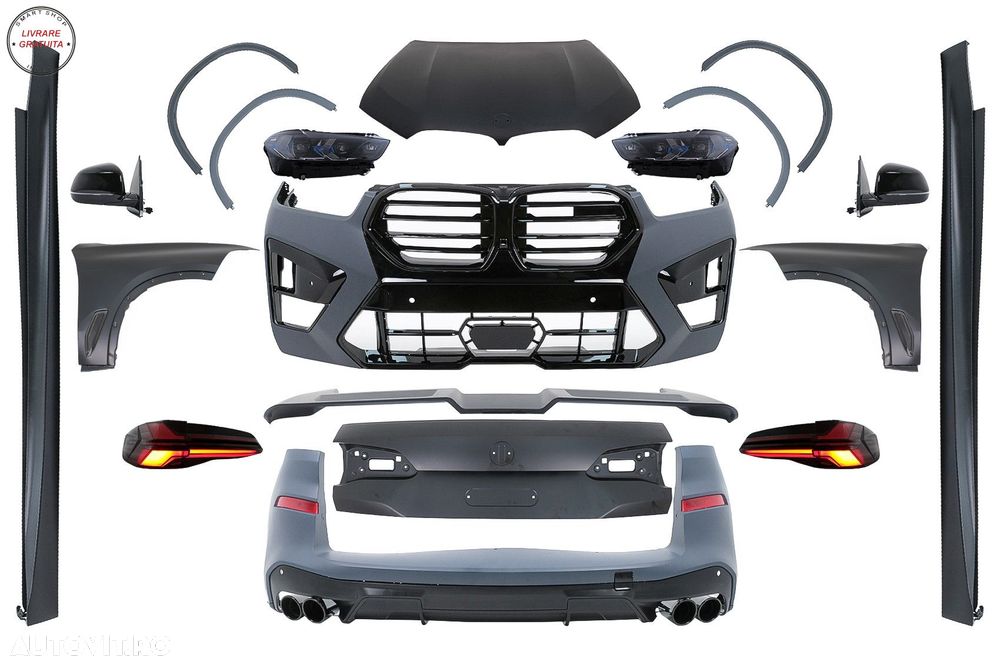 Pachet Exterior Complet BMW X5 E70 (2007-2013) Conversie la X5M 2024 Design- livrare gratuita - 1
