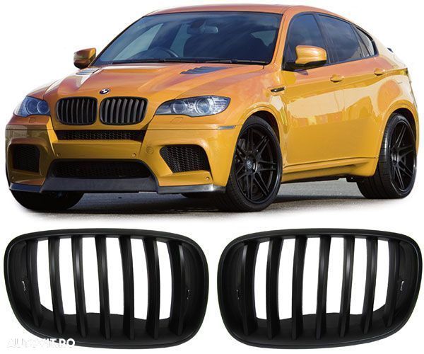GRILEpentru BMW X5 X6 E70 E71 model PERFORMANCE Culoare Negru Mat / Lucios  CALITATE PREMIUM ⭐️⭐️⭐️⭐️⭐️ - 6