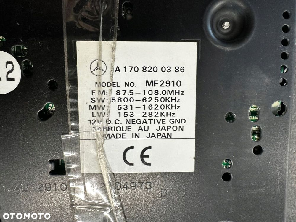 MERCEDES W163,W168, W210 RADIO CD A1708200386 - 5