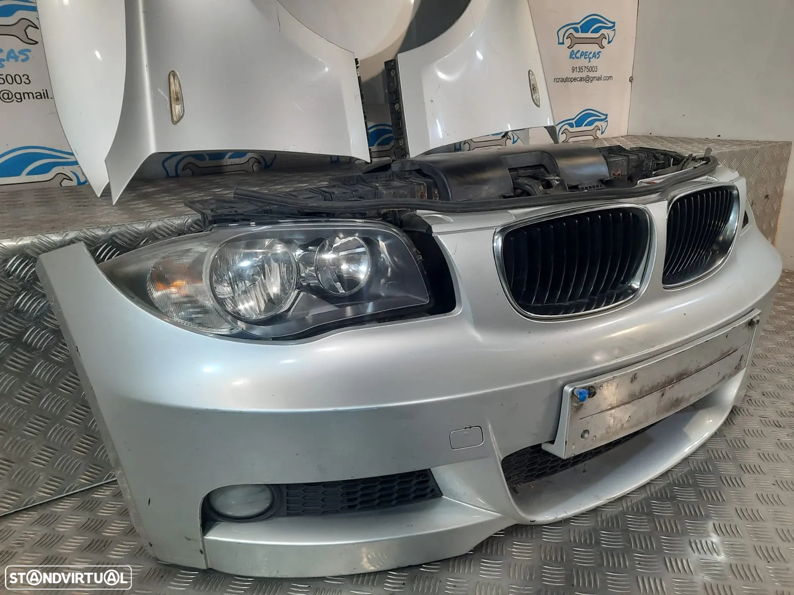 FRENTE COMPLETA BMW SERIE 1 E88 CABRIO PACK M  E81 E82 E87 PARACHOQUES GUARDA-LAMAS OTICAS RADIADOR VENTILADOR FRENTE FIBRA REFORÇO - 9