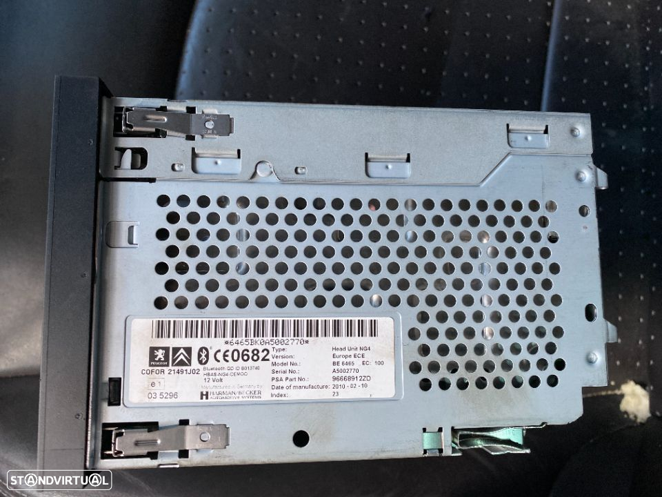 Rádio multimédia com navegação Citroen C5 2010 Ref: 96668912ZD - 2