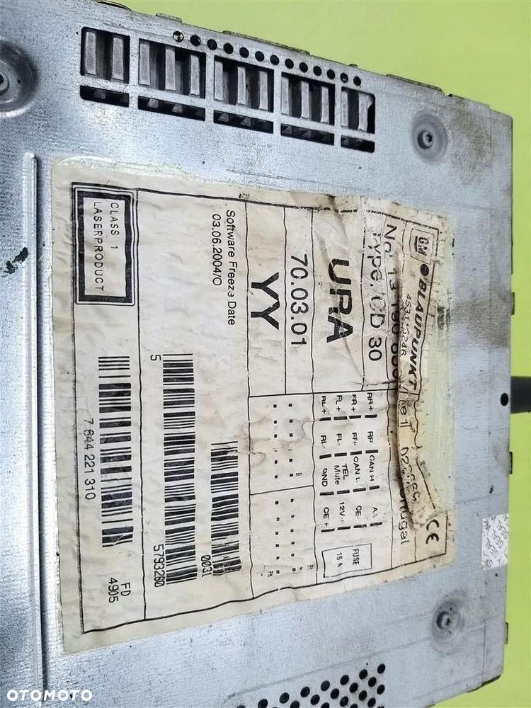 Radio+ wyświetlacz kpl CD 30 FABERYCZNY Opel Zafira B II 2005-2011R 1319074 - 4