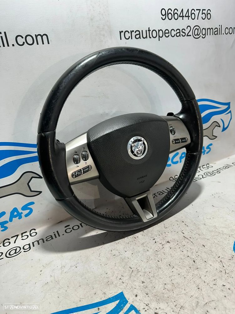 .Volante Pele Patilhas Comandos Multifunções Jaguar XF 1 I X250 2007 - 2015 - 3