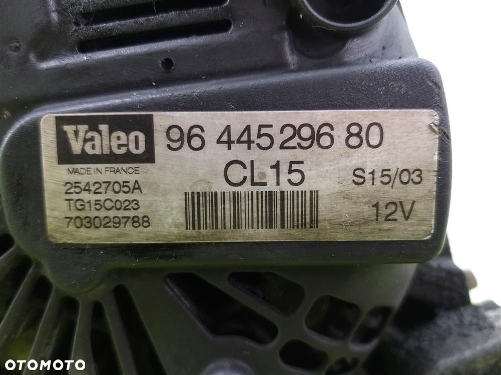 Alternator Peugeot 307  I 1.4HDI 68KM 2001-2005R VALEO CL15  9651196980 - 4
