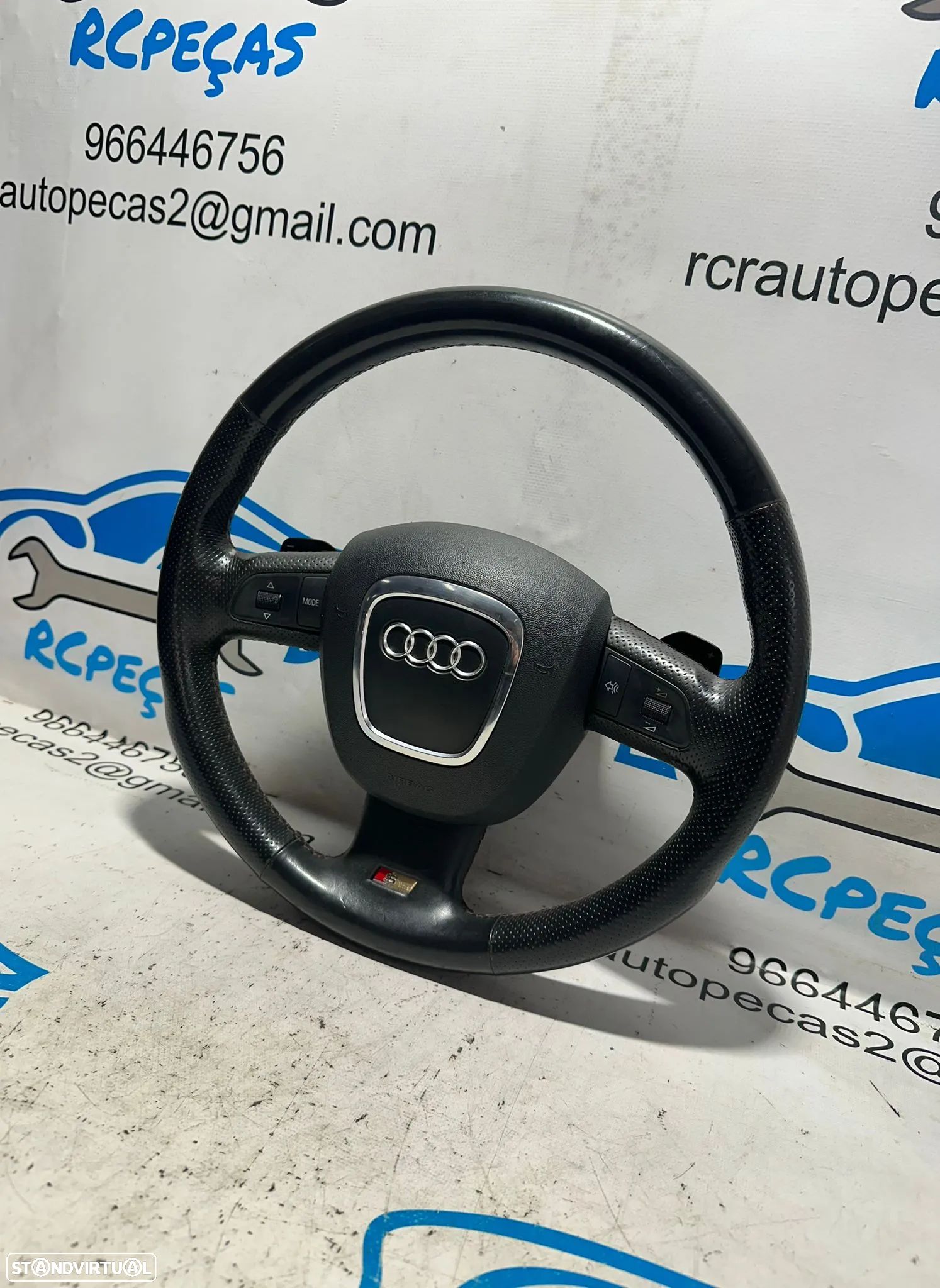 .Volante Airbag Multifunções Botões Patilhas Original Audi A6 C6 DSG 4F0419091CA 2005 - 2015 - 1