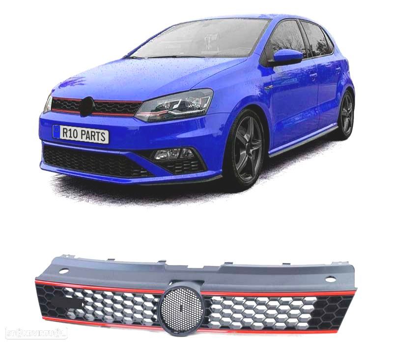 GRELHA FRONTAL VOLKSWAGEN VW POLO 6R 6C 09-17 LOOK GTI - 1